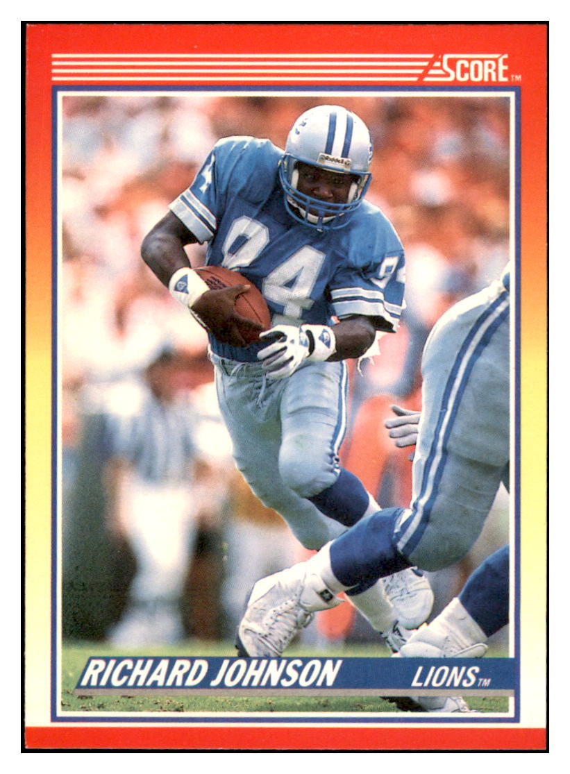 1990 Score Richard Johnson Detroit Lions Football Card VFBMD