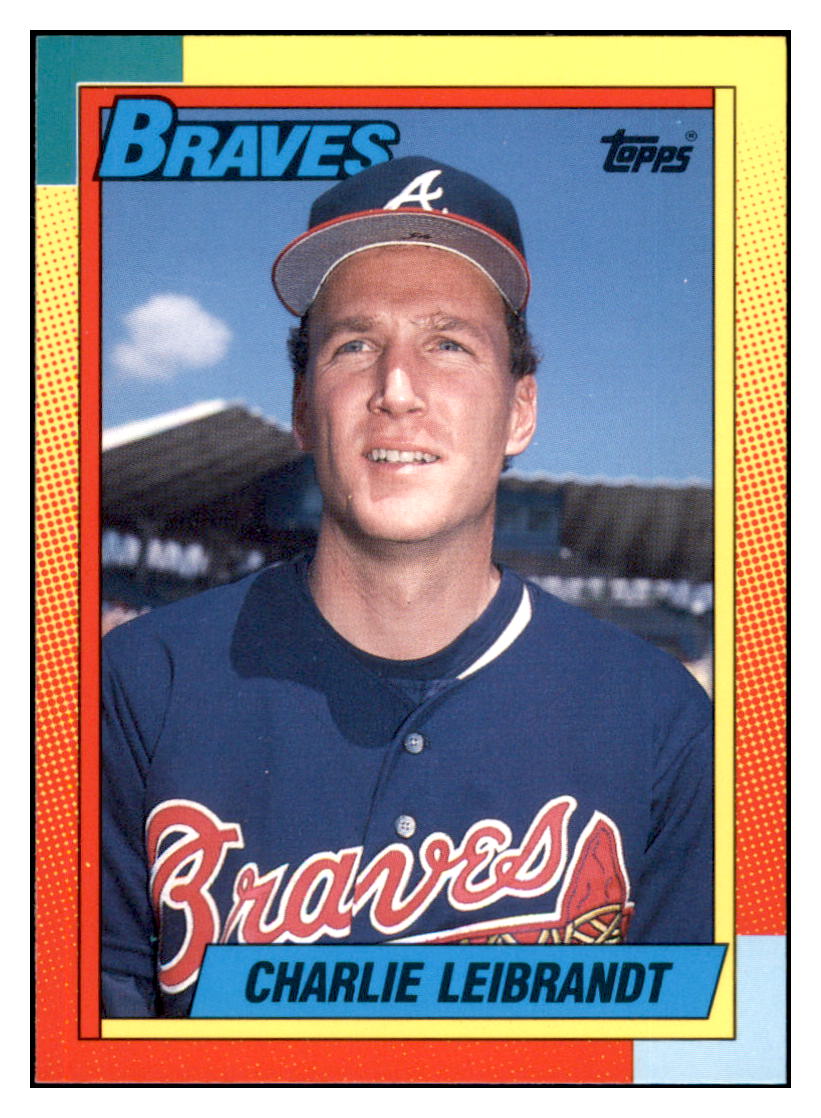 1990 Topps Traded Charlie
  Leibrandt   Atlanta Braves Baseball
  Card VFBMD simple Xclusive Collectibles