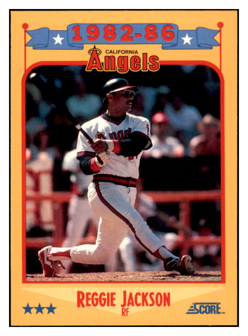 1988 Score Reggie Jackson SPCL California Angels Baseball Card VFBMD