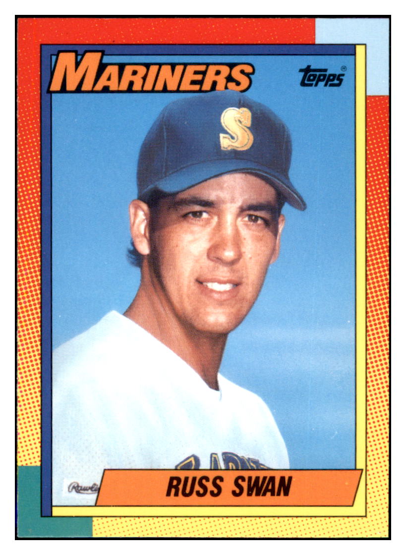 1990 Topps Traded Russ
  Swan   RC Seattle Mariners Baseball
  Card VFBMD simple Xclusive Collectibles