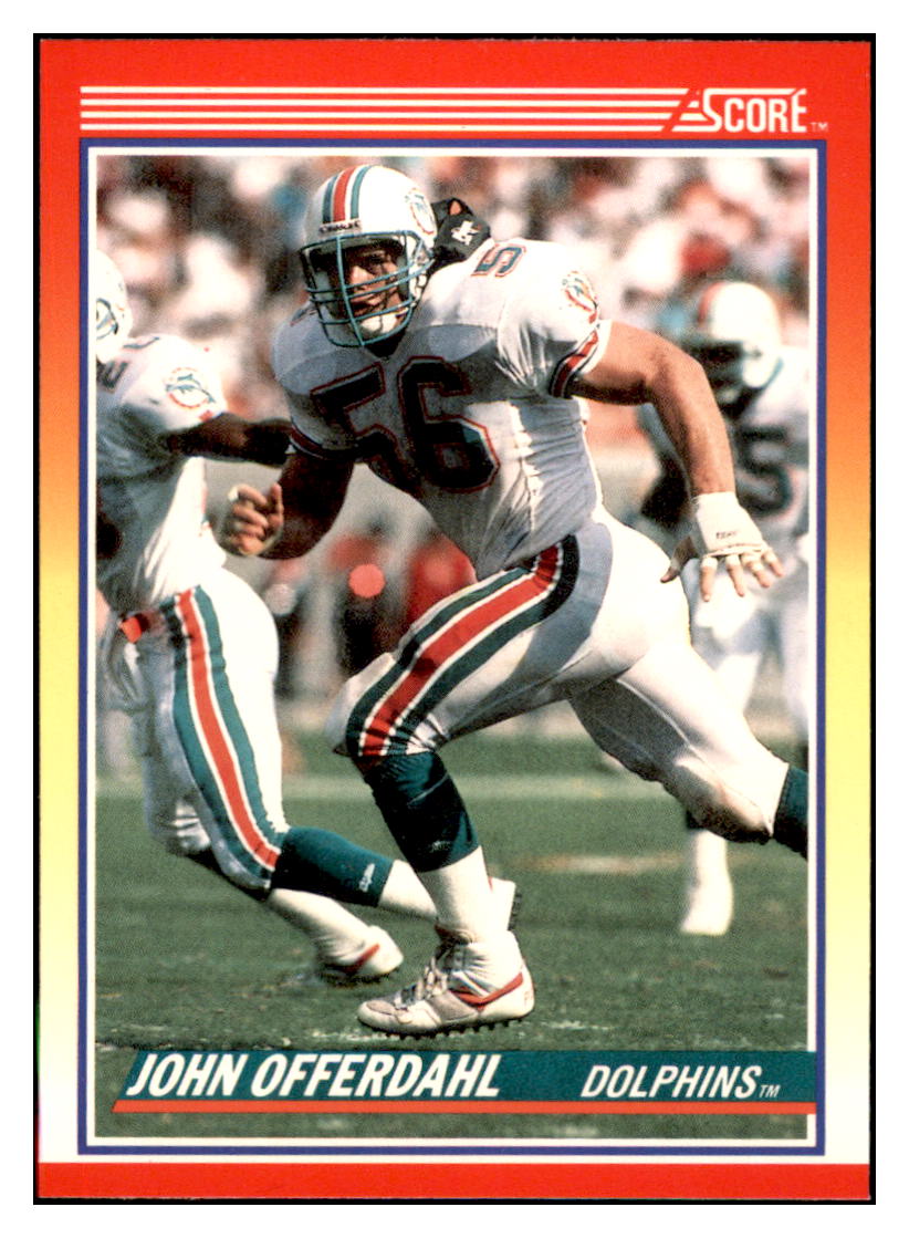 1990 Score John Offerdahl Miami Dolphins Football Card VFBMD