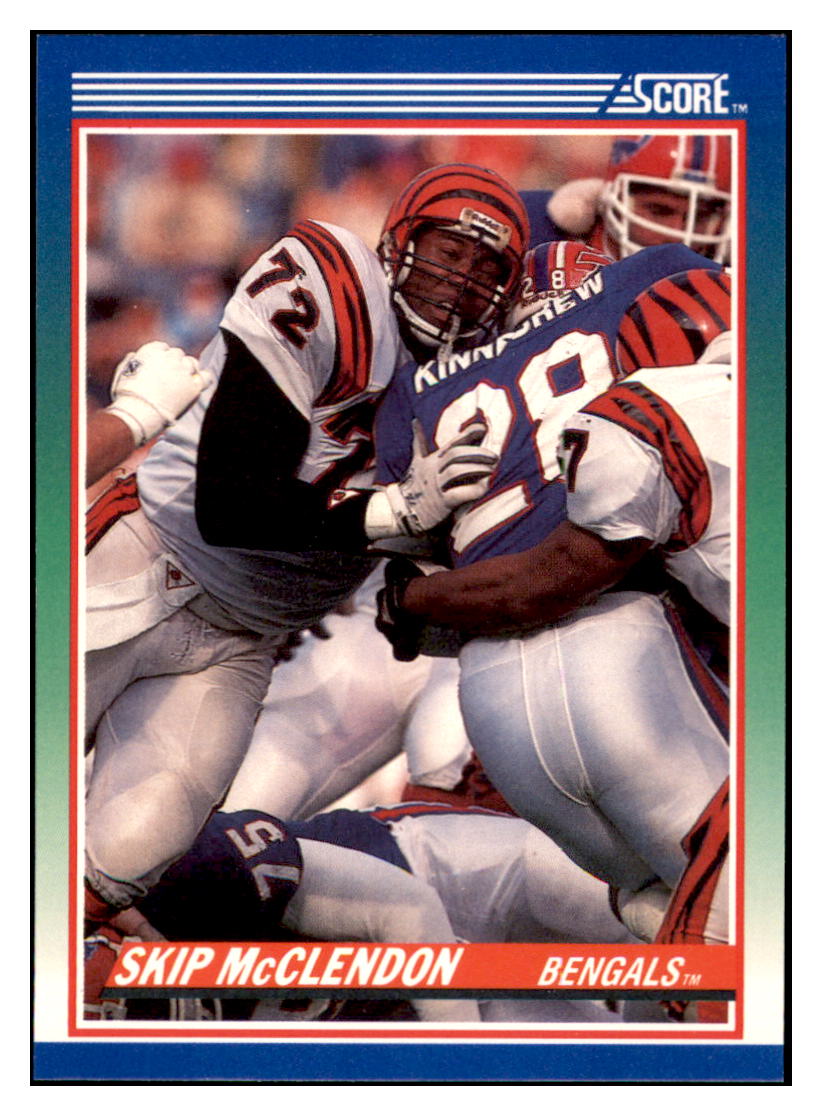 1990 Score Skip McClendon RC Cincinnati Bengals Football Card VFBMD