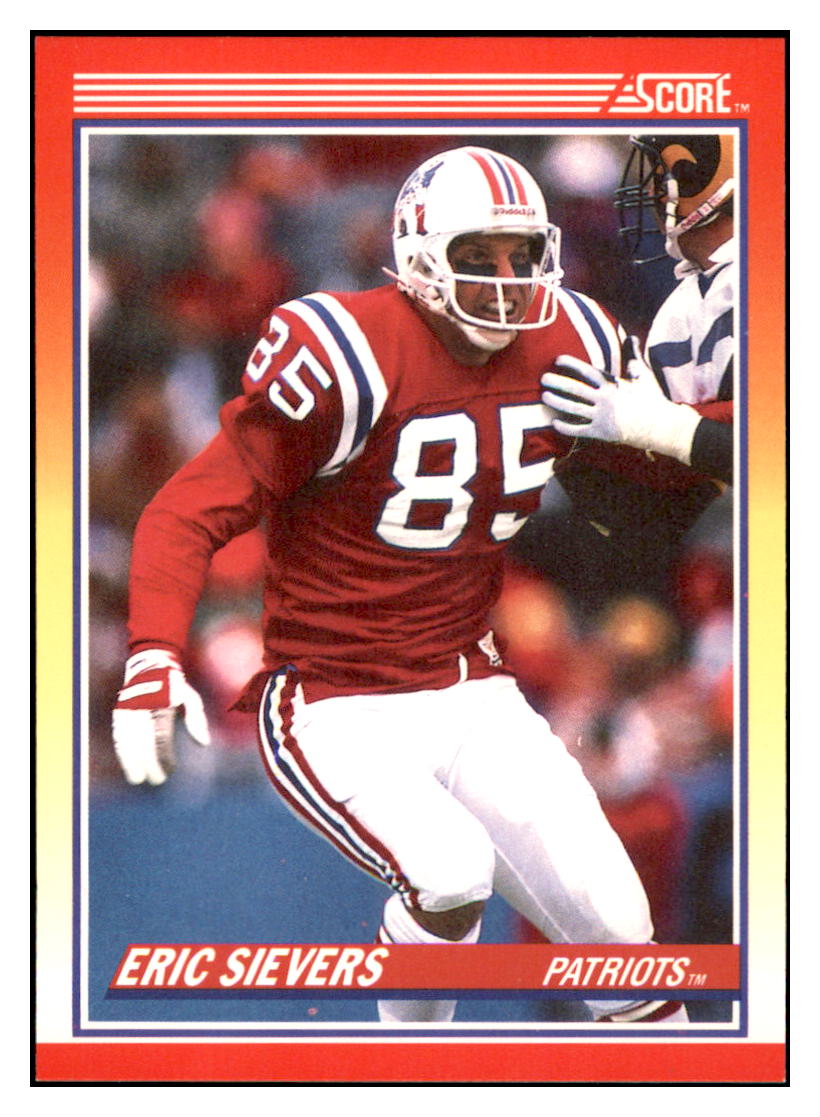 1990 Score Eric Sievers RC New England Patriots Football Card VFBMD