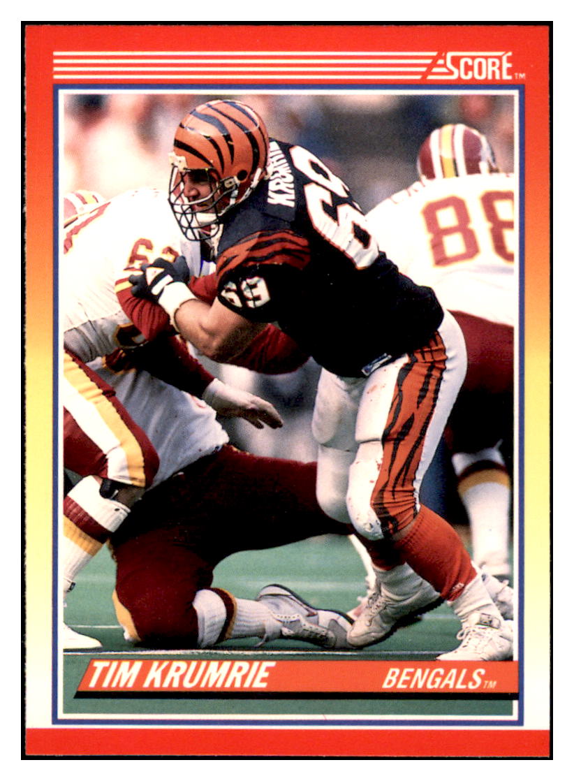 1990 Score Tim Krumrie   Cincinnati Bengals Football Card VFBMD_1a simple Xclusive Collectibles   