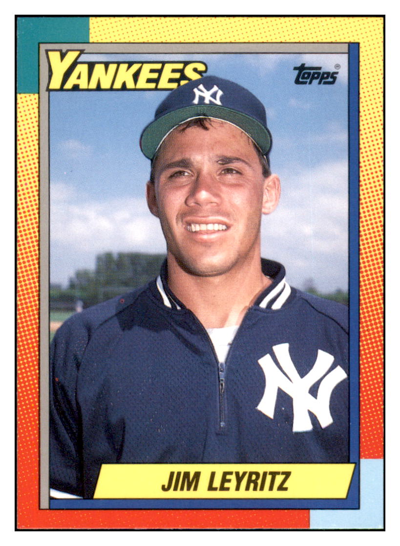 1990 Topps Traded Jim
Leyritz RC New York Yankees Baseball
Card VFBMD simple Xclusive Collectibles