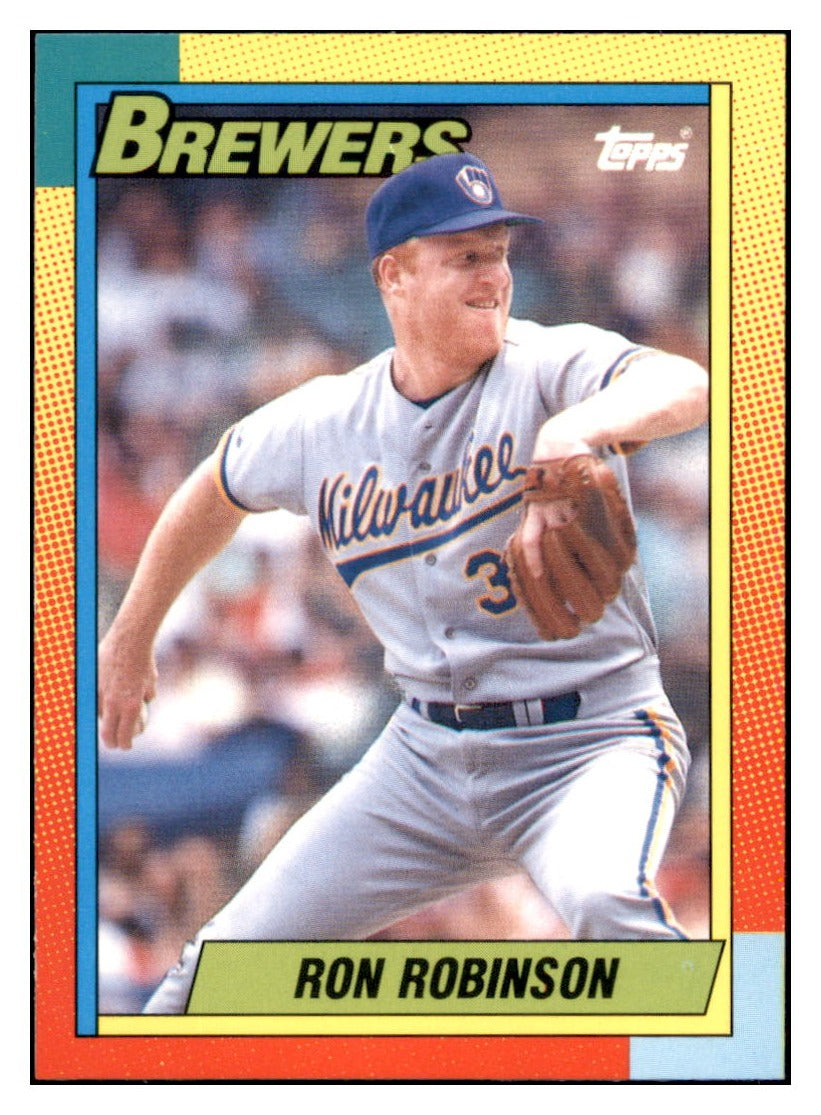 1990 Topps Traded Ron
  Robinson   Milwaukee Brewers Baseball
  Card VFBMD simple Xclusive Collectibles