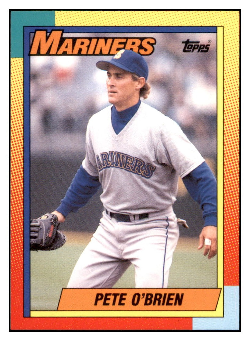 1990 Topps Traded Pete
  O'Brien   Seattle Mariners Baseball
  Card VFBMD simple Xclusive Collectibles