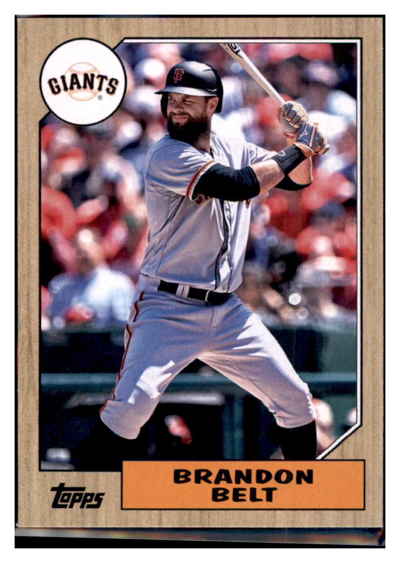 2022 Topps '1987' Brandon Belt Giants Baseball Card LSLB2 simple Xclusive Collectibles