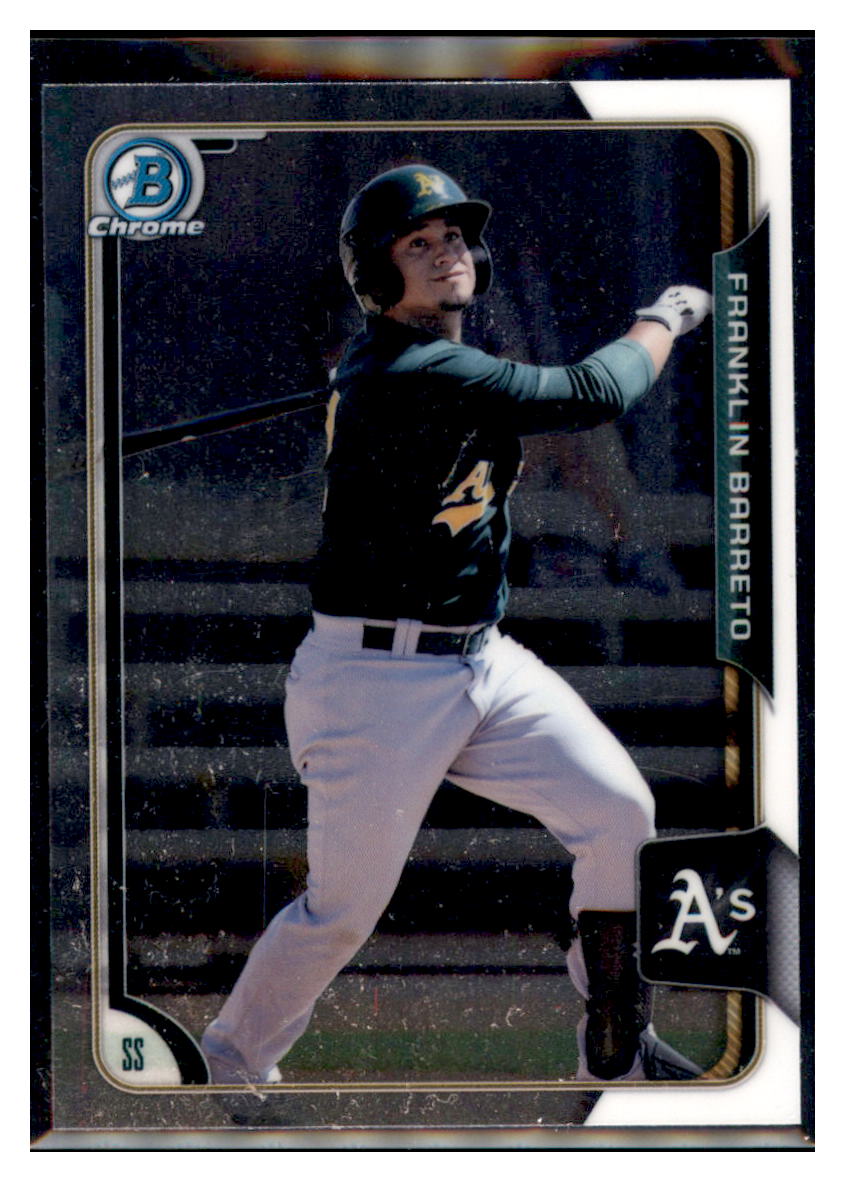 2015 Bowman Chrome Franklin Barreto Oakland Athletics Prospects Baseball Card LSLB1 simple Xclusive Collectibles