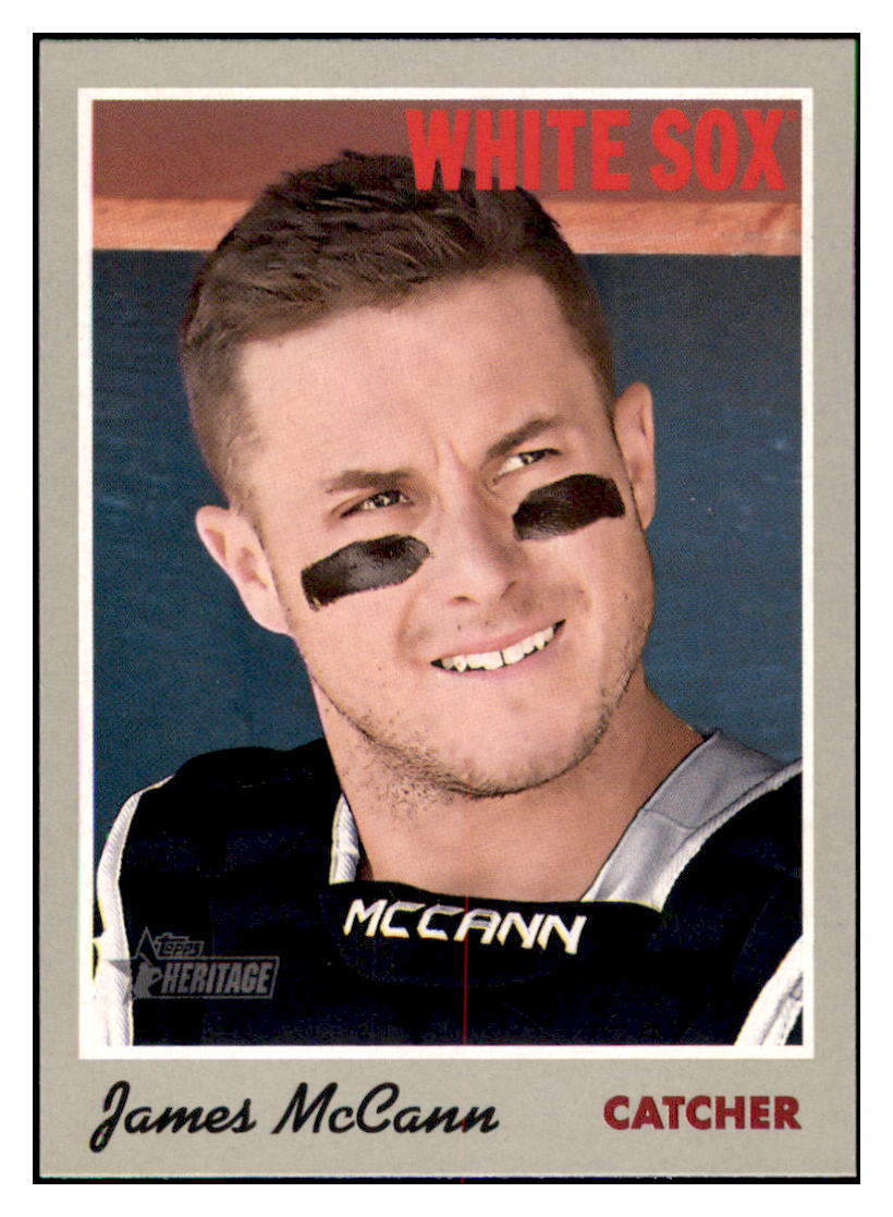 2019 Topps Heritage James
  McCann   Chicago White Sox Baseball
  Card TMH1A simple Xclusive Collectibles