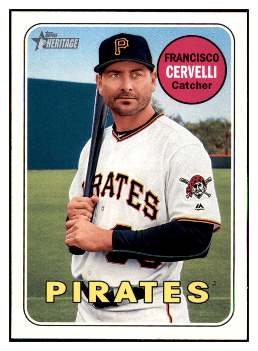 2018 Topps Heritage Francisco
  Cervelli   Pittsburgh Pirates Baseball
  Card TMH1A simple Xclusive Collectibles