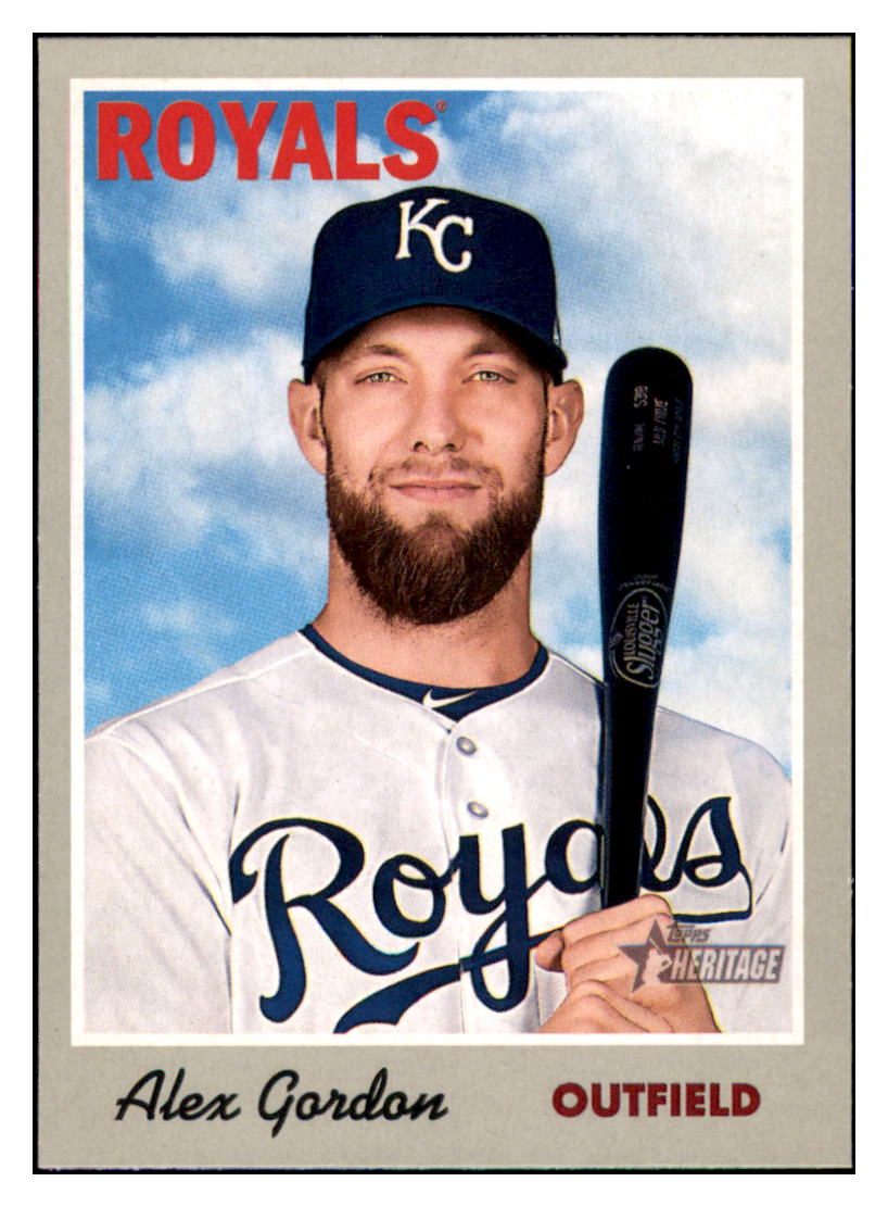 2019 Topps Heritage Alex
  Gordon   Kansas City Royals Baseball
  Card TMH1A simple Xclusive Collectibles   