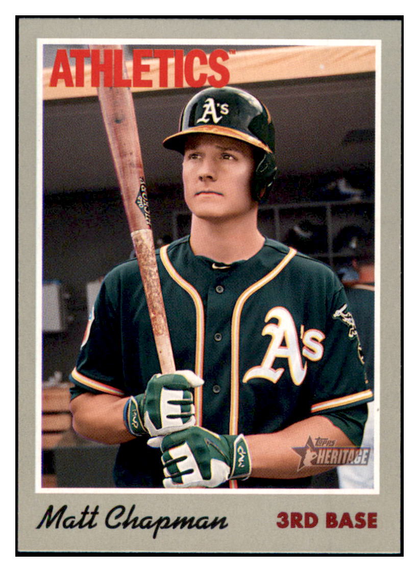 2019 Topps Heritage Matt
Chapman Oakland Athletics Baseball
Card TMH1A simple Xclusive Collectibles