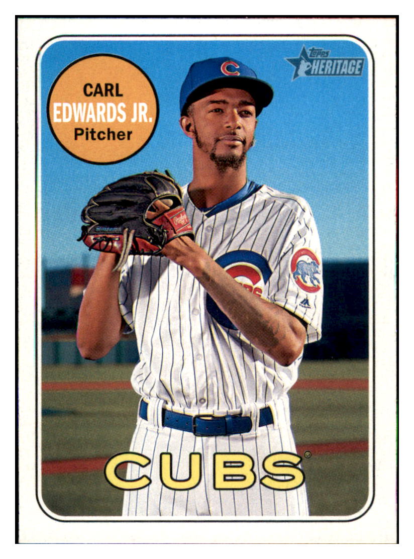 2018 Topps Heritage Carl
Edwards Jr. Chicago Cubs Baseball
Card TMH1A simple Xclusive Collectibles