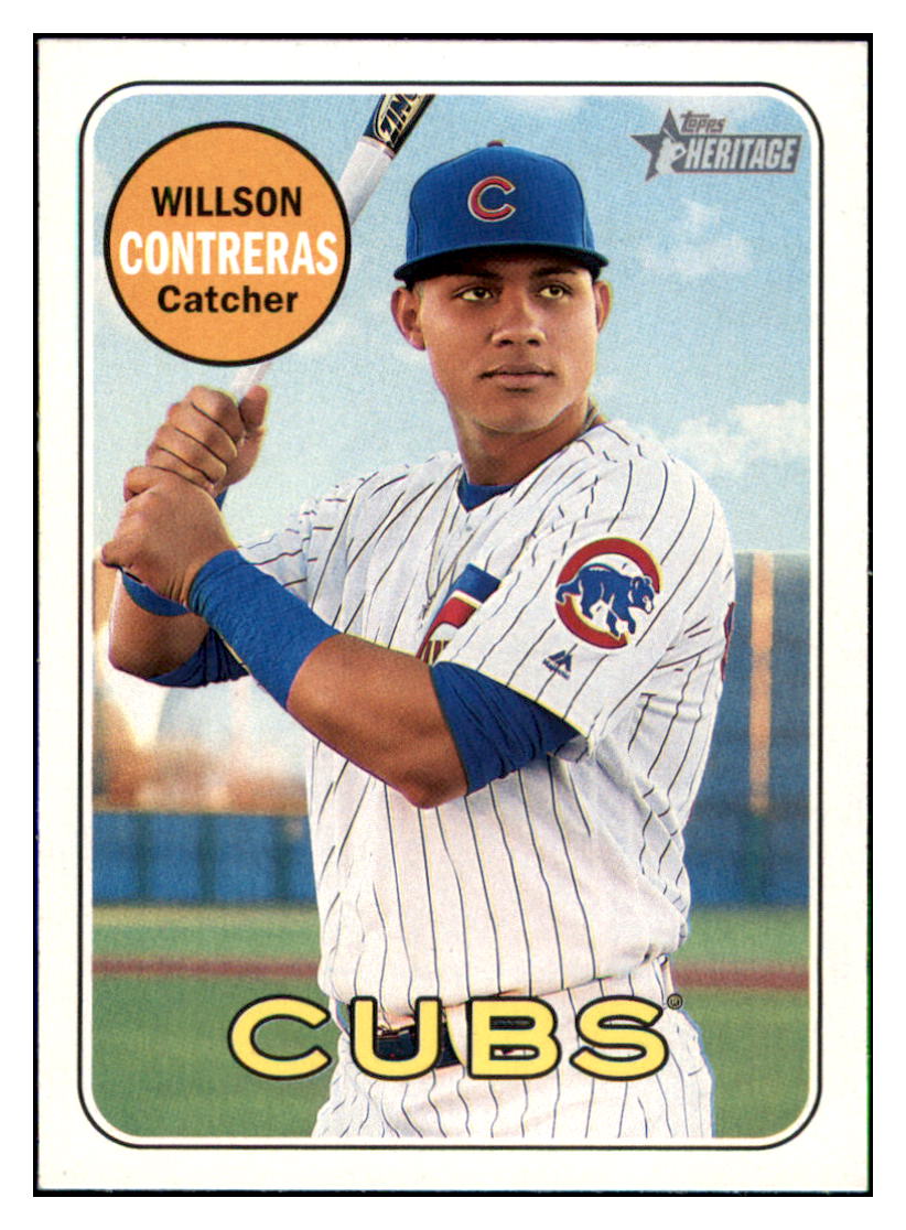 2018 Topps Heritage Willson
  Contreras   Chicago Cubs Baseball Card
  TMH1A simple Xclusive Collectibles   