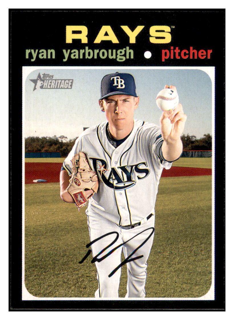 2020 Topps Heritage Ryan
  Yarbrough   Tampa Bay Rays Baseball
  Card TMH1A simple Xclusive Collectibles   
