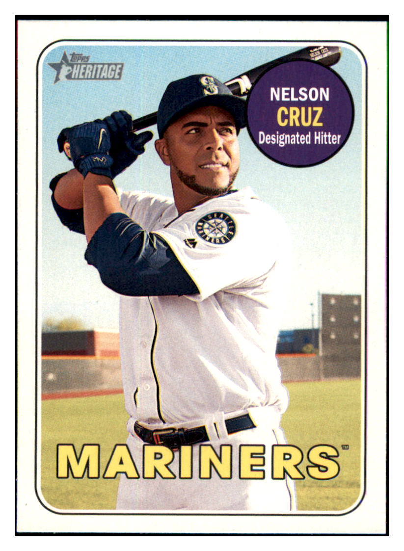 2018 Topps Heritage Nelson
  Cruz   Seattle Mariners Baseball Card
  TMH1A_1a simple Xclusive Collectibles   