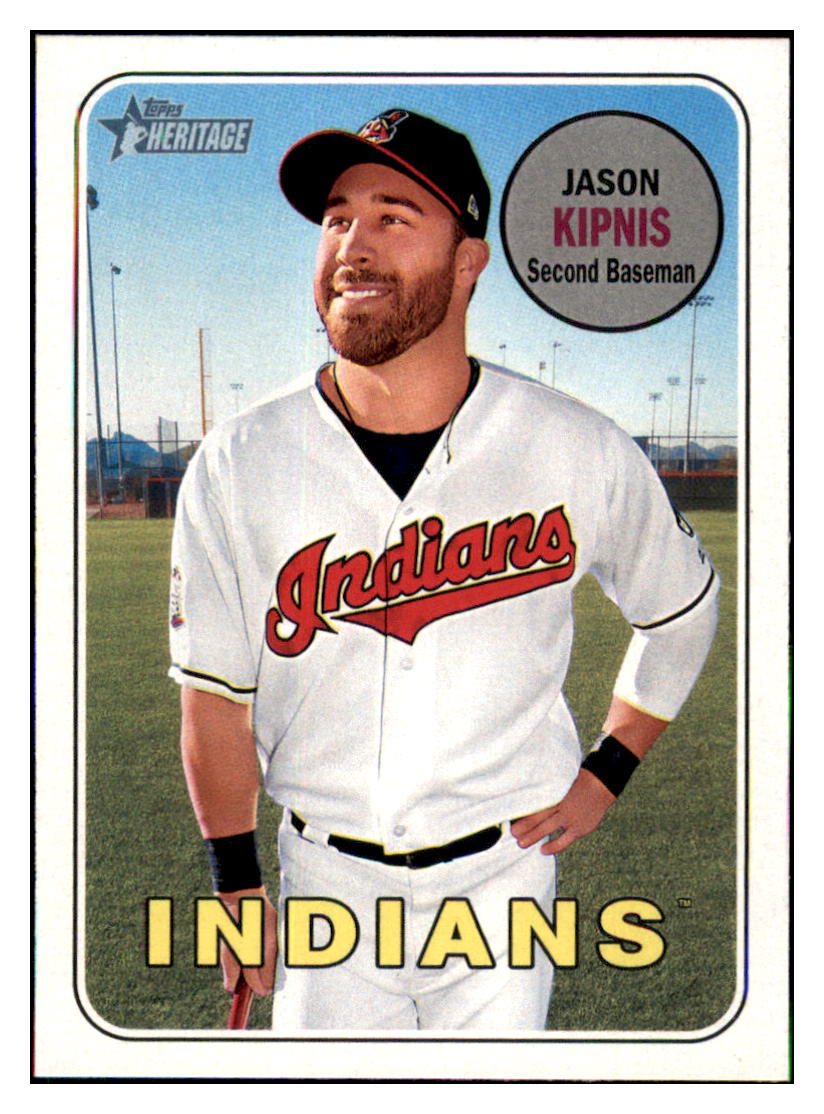 2018 Topps Heritage Jason Kipnis Cleveland Indians Baseball Card