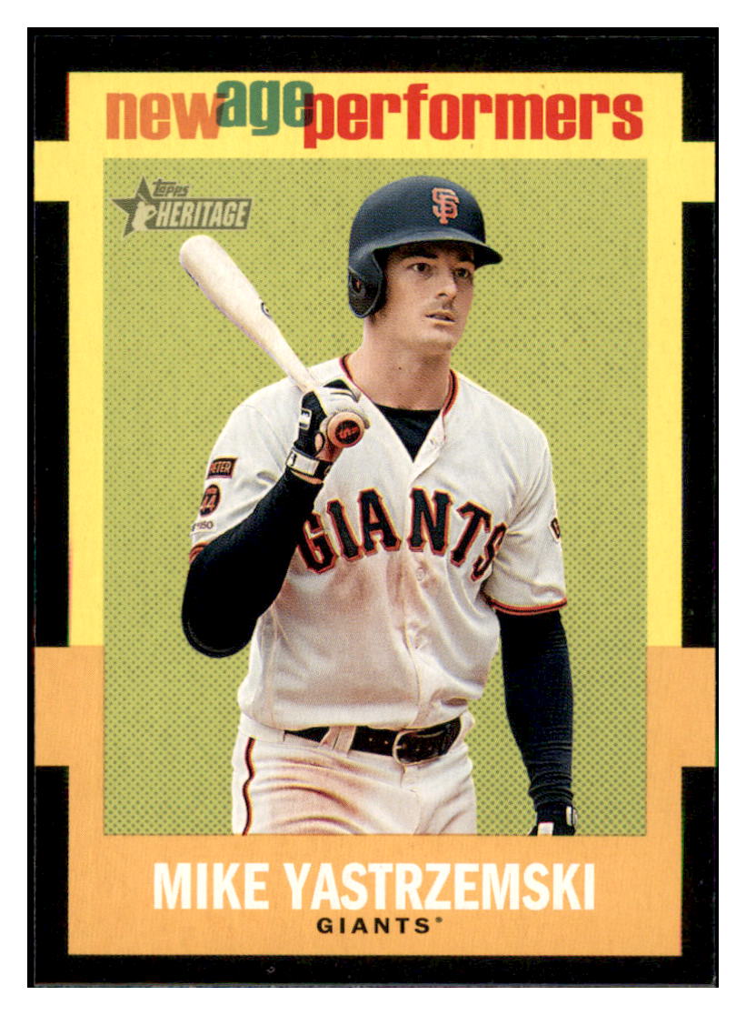 2020 Topps Heritage Mike
  Yastrzemski New Age Performers  San
  Francisco Giants Baseball Card TMH1A simple Xclusive Collectibles