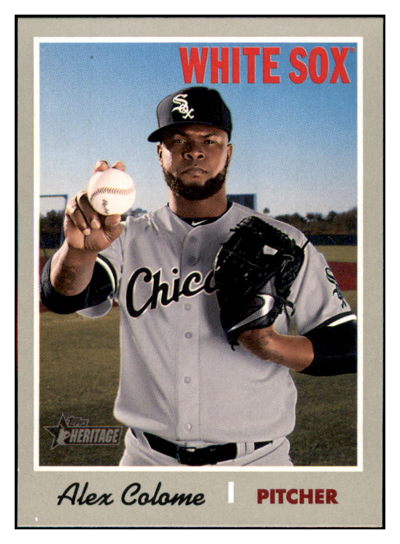 2019 Topps Heritage Alex
Colome Chicago White Sox Baseball
Card TMH1A simple Xclusive Collectibles
