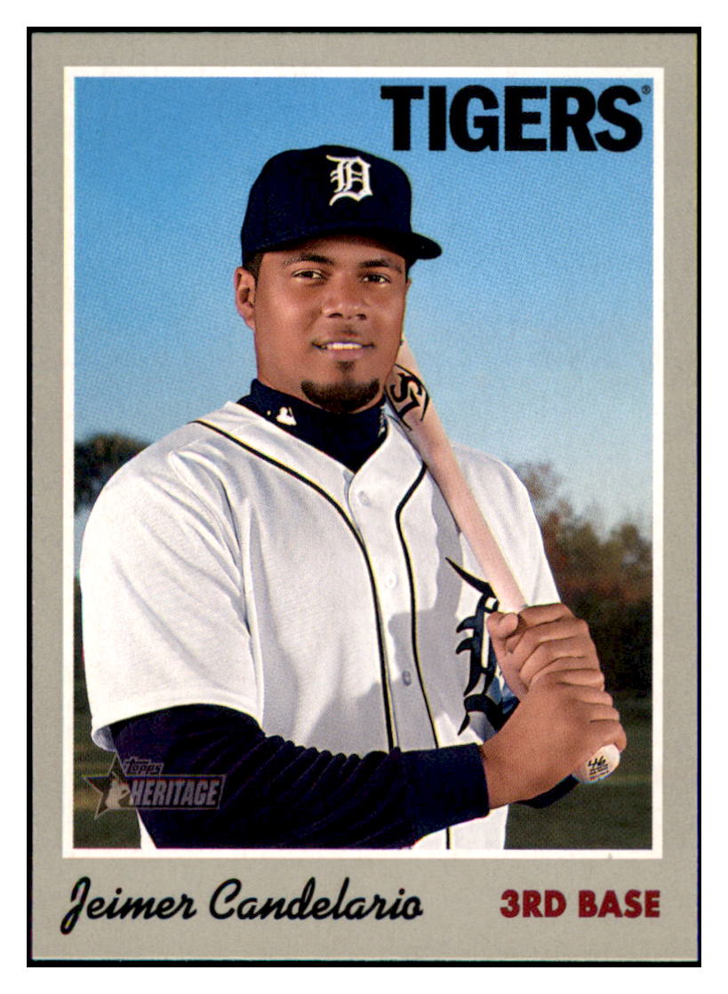 2019 Topps Heritage Jeimer
  Candelario   Detroit Tigers Baseball
  Card TMH1A simple Xclusive Collectibles   