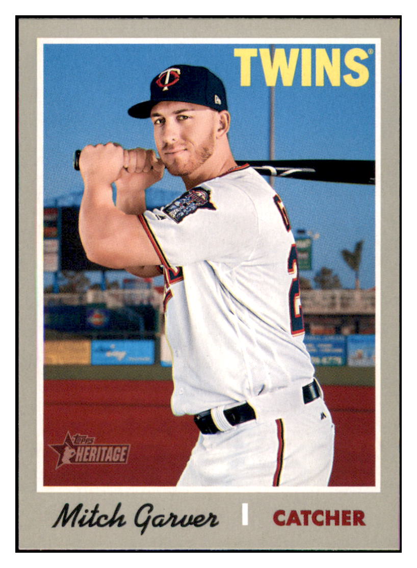 2019 Topps Heritage Mitch
  Garver   Minnesota Twins Baseball Card
  TMH1A simple Xclusive Collectibles