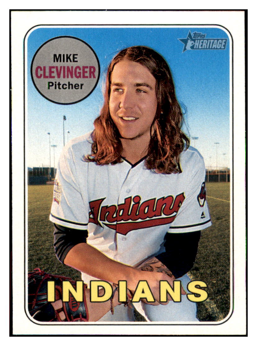2018 Topps Heritage Mike
  Clevinger   Cleveland Indians Baseball
  Card TMH1A simple Xclusive Collectibles   