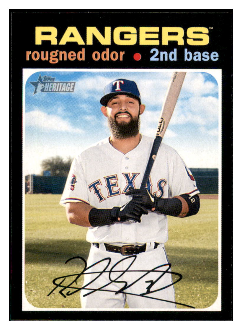 2020 Topps Heritage Rougned
  Odor   Texas Rangers Baseball Card
  TMH1A simple Xclusive Collectibles   