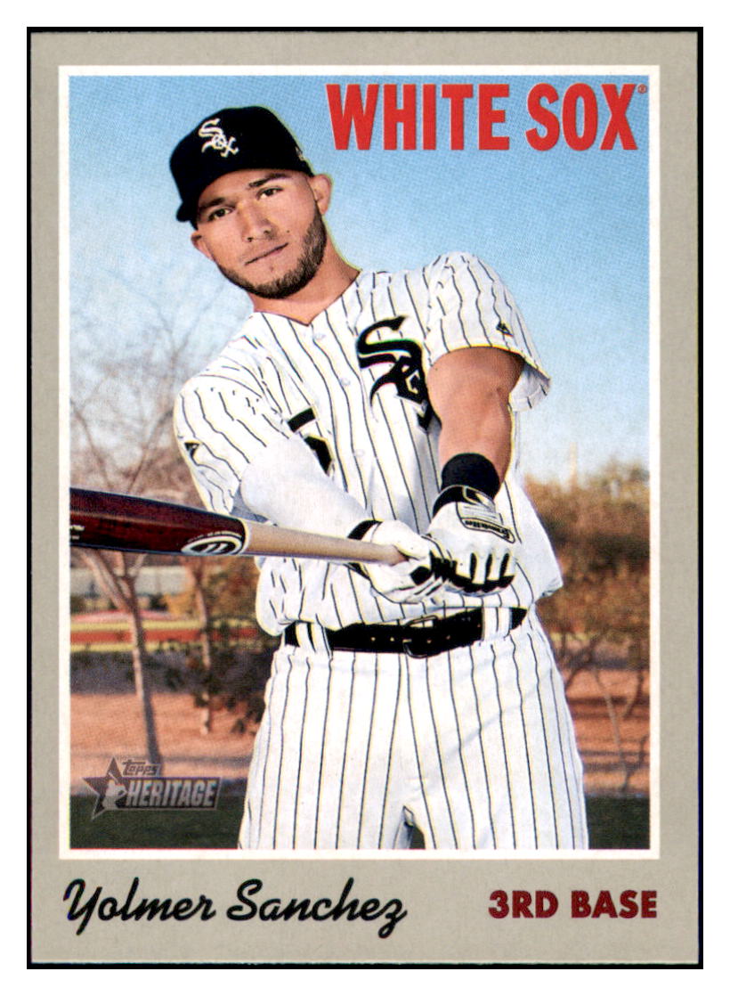 2019 Topps Heritage Yolmer
Sanchez Chicago White Sox Baseball
Card TMH1A simple Xclusive Collectibles