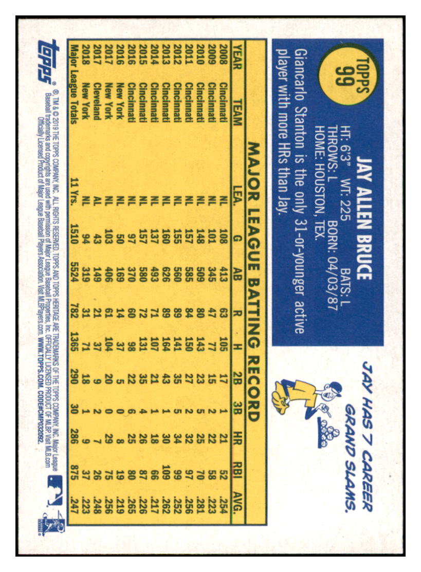 2019 Topps Heritage Jay
Bruce Seattle Mariners Baseball Card
TMH1A simple Xclusive Collectibles
