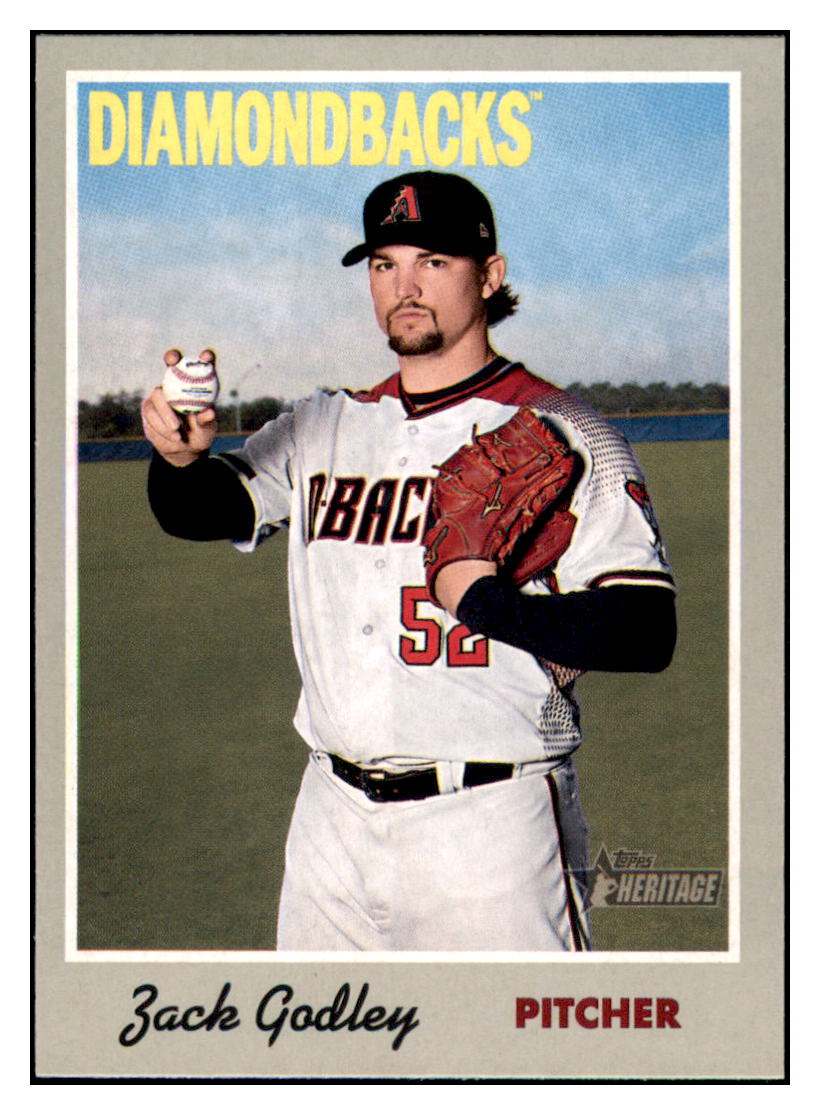 2019 Topps Heritage Zack
Godley Arizona Diamondbacks Baseball
Card TMH1A simple Xclusive Collectibles