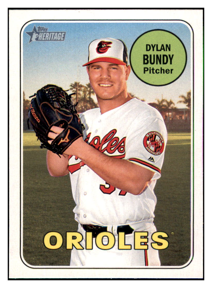 2018 Topps Heritage Dylan
  Bundy   Baltimore Orioles Baseball Card
  TMH1A simple Xclusive Collectibles   
