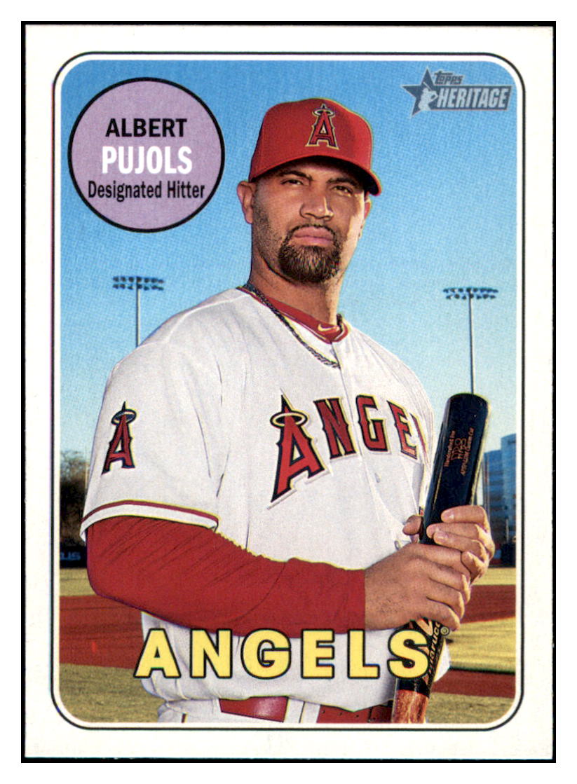 2018 Topps Heritage Albert
Pujols Los Angeles Angels Baseball
Card TMH1A simple Xclusive Collectibles