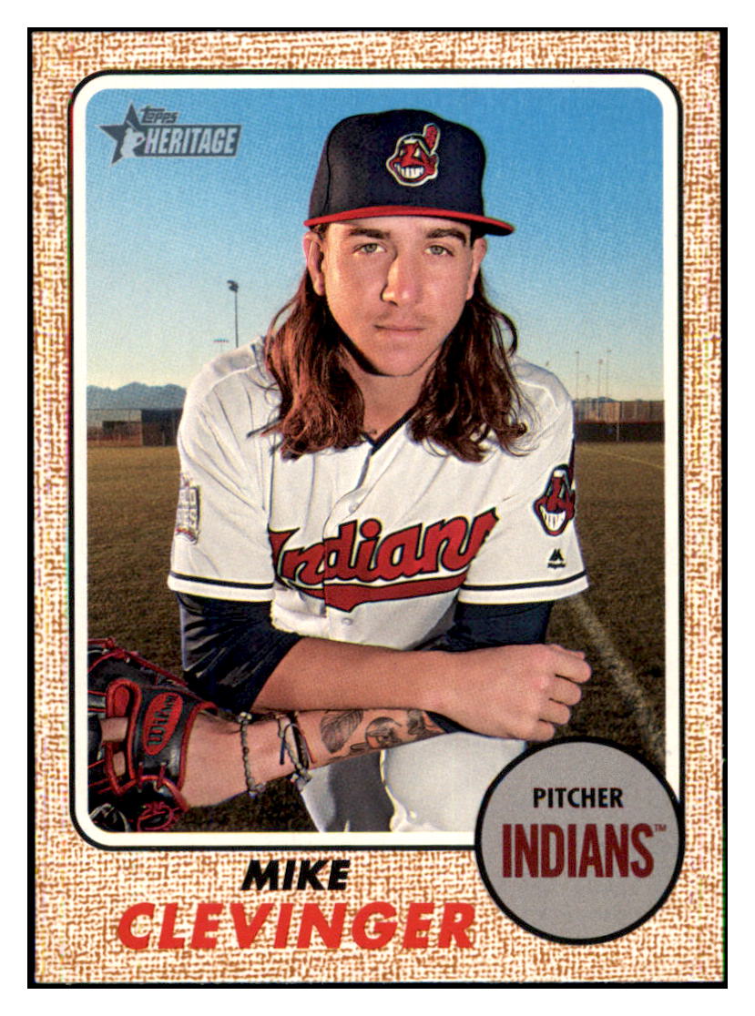 2017 Topps Heritage Mike Clevinger Cleveland Indians Baseball Card TMH1A