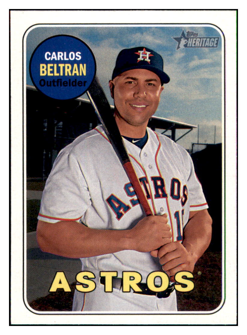 2018 Topps Heritage Carlos
  Beltran   Houston Astros Baseball Card
  TMH1A simple Xclusive Collectibles   