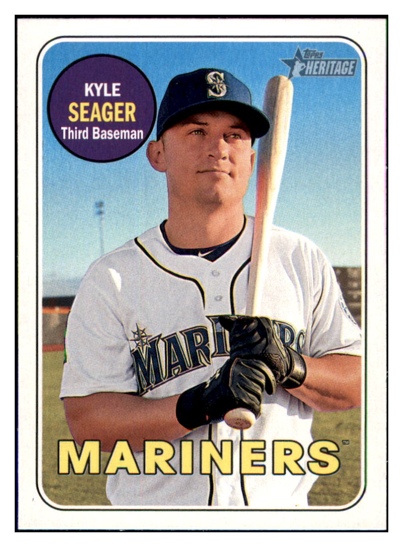 2018 Topps Heritage Kyle
  Seager   Seattle Mariners Baseball Card
  TMH1A simple Xclusive Collectibles   