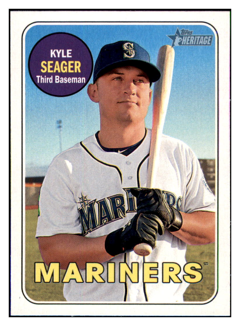 2018 Topps Heritage Kyle
  Seager   Seattle Mariners Baseball Card
  TMH1A simple Xclusive Collectibles