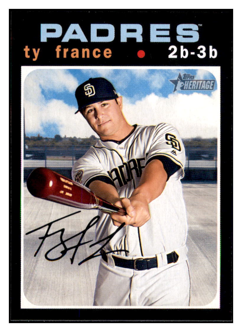 2020 Topps Heritage Ty France
White PR50 San Diego Padres Baseball
Card TMH1A simple Xclusive Collectibles