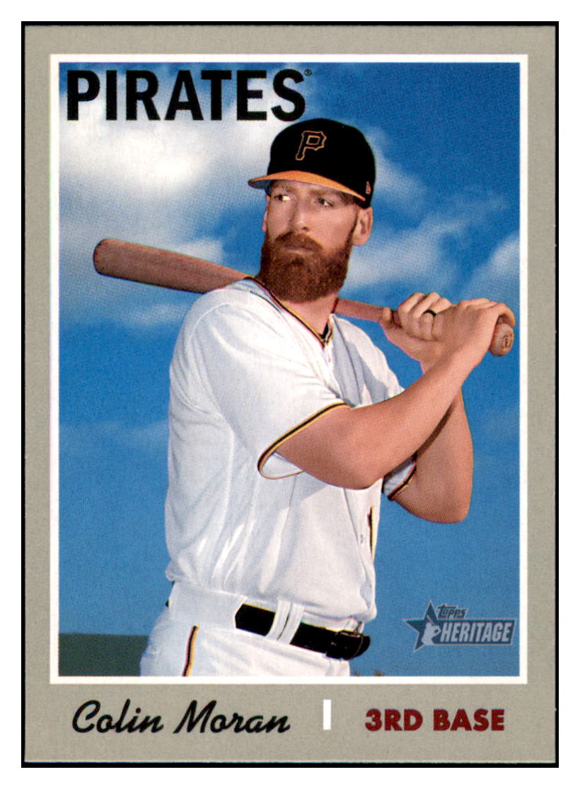 2019 Topps Heritage Colin
  Moran   Pittsburgh Pirates Baseball
  Card TMH1A simple Xclusive Collectibles   
