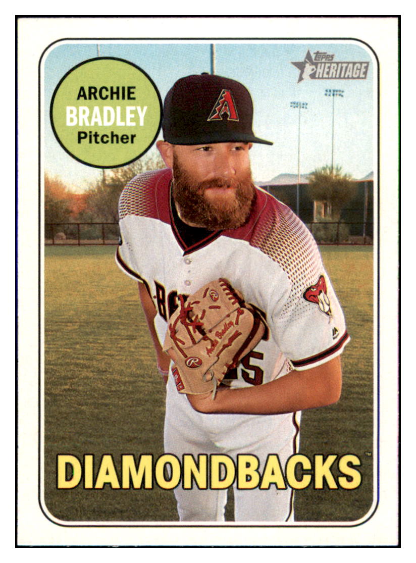 2018 Topps Heritage Archie
  Bradley   Arizona Diamondbacks Baseball
  Card TMH1A simple Xclusive Collectibles   