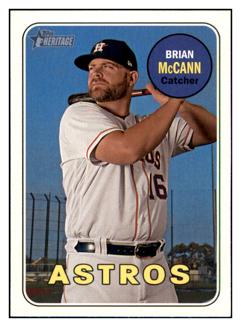 2018 Topps Heritage Brian
  McCann   Houston Astros Baseball Card
  TMH1A simple Xclusive Collectibles   
