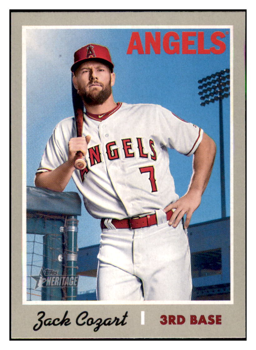 2019 Topps Heritage Zack
  Cozart   Los Angeles Angels Baseball
  Card TMH1A simple Xclusive Collectibles   