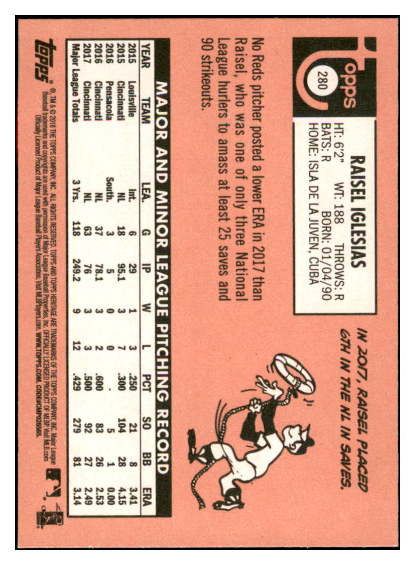2018 Topps Heritage Raisel
Iglesias Cincinnati Reds Baseball
Card TMH1A simple Xclusive Collectibles