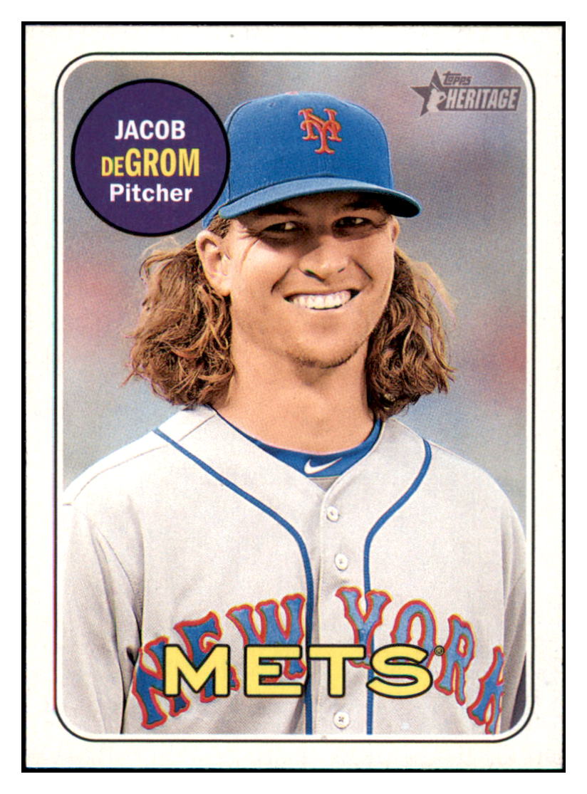 2018 Topps Heritage Jacob
  deGrom   New York Mets Baseball Card
  TMH1A_1a simple Xclusive Collectibles   