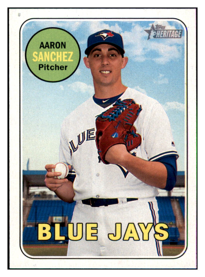 2018 Topps Heritage Aaron
  Sanchez   Toronto Blue Jays Baseball
  Card TMH1A simple Xclusive Collectibles   