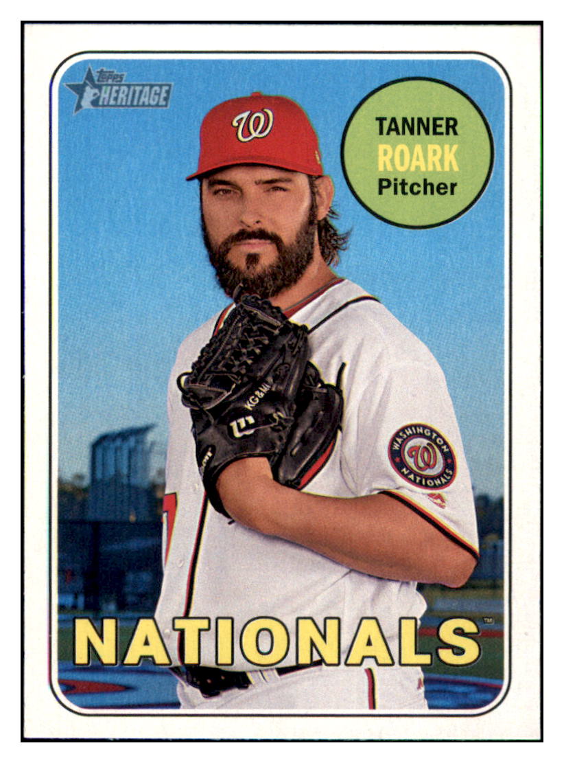 2018 Topps Heritage Tanner
Roark Washington Nationals Baseball
Card TMH1A simple Xclusive Collectibles
