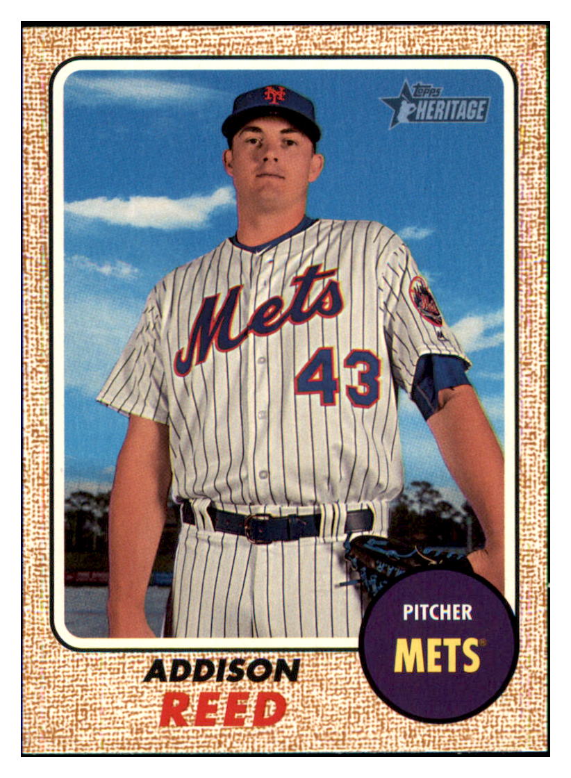 2017 Topps Heritage Addison
  Reed   New York Mets Baseball Card
  TMH1A simple Xclusive Collectibles