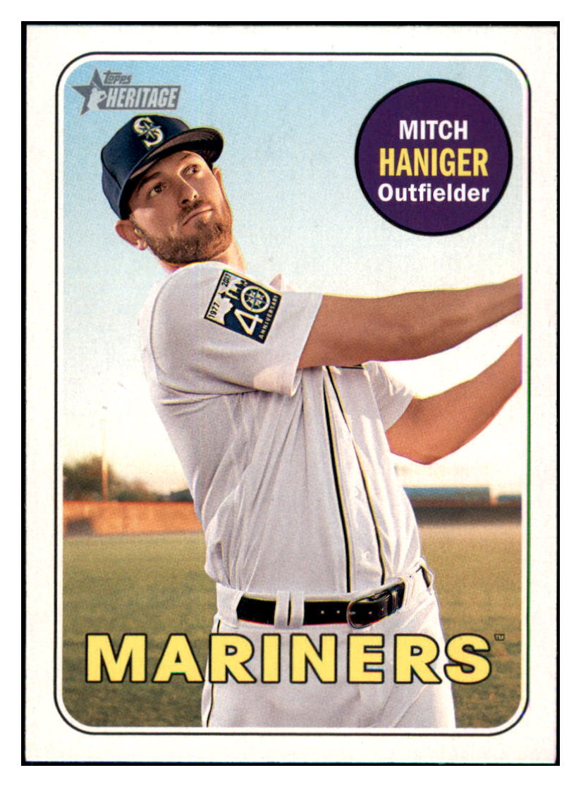 2018 Topps Heritage Mitch
Haniger Seattle Mariners Baseball
  Card TMH1A simple Xclusive Collectibles   