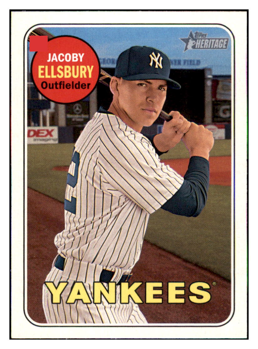 2018 Topps Heritage Jacoby
Ellsbury New York Yankees Baseball
Card TMH1A simple Xclusive Collectibles