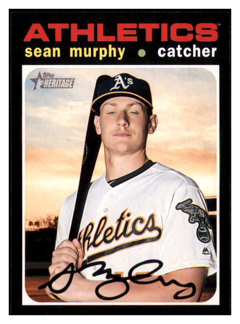 2020 Topps Heritage Sean
  Murphy   Oakland Athletics Baseball
  Card TMH1A simple Xclusive Collectibles   